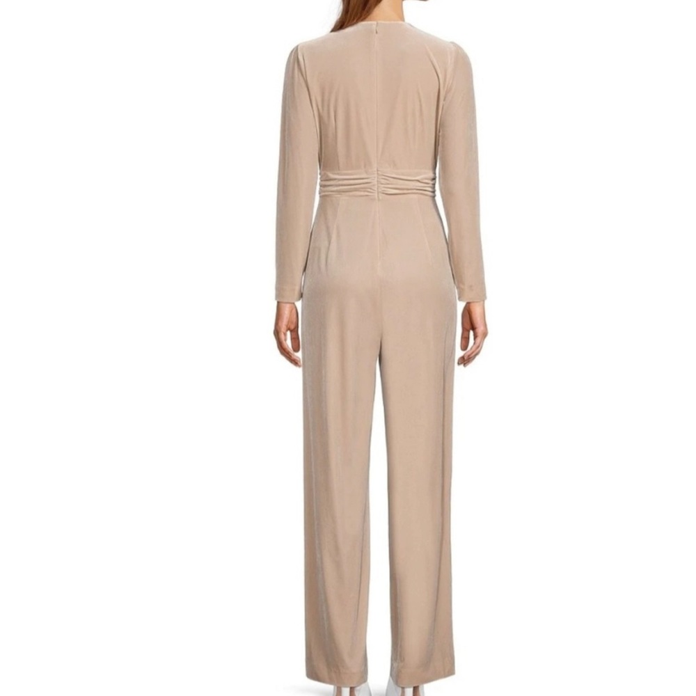 Antonio Melani | Miranda NWT Long Sleeve Velvet Gold Jumpsuit - Picture 3 of 3